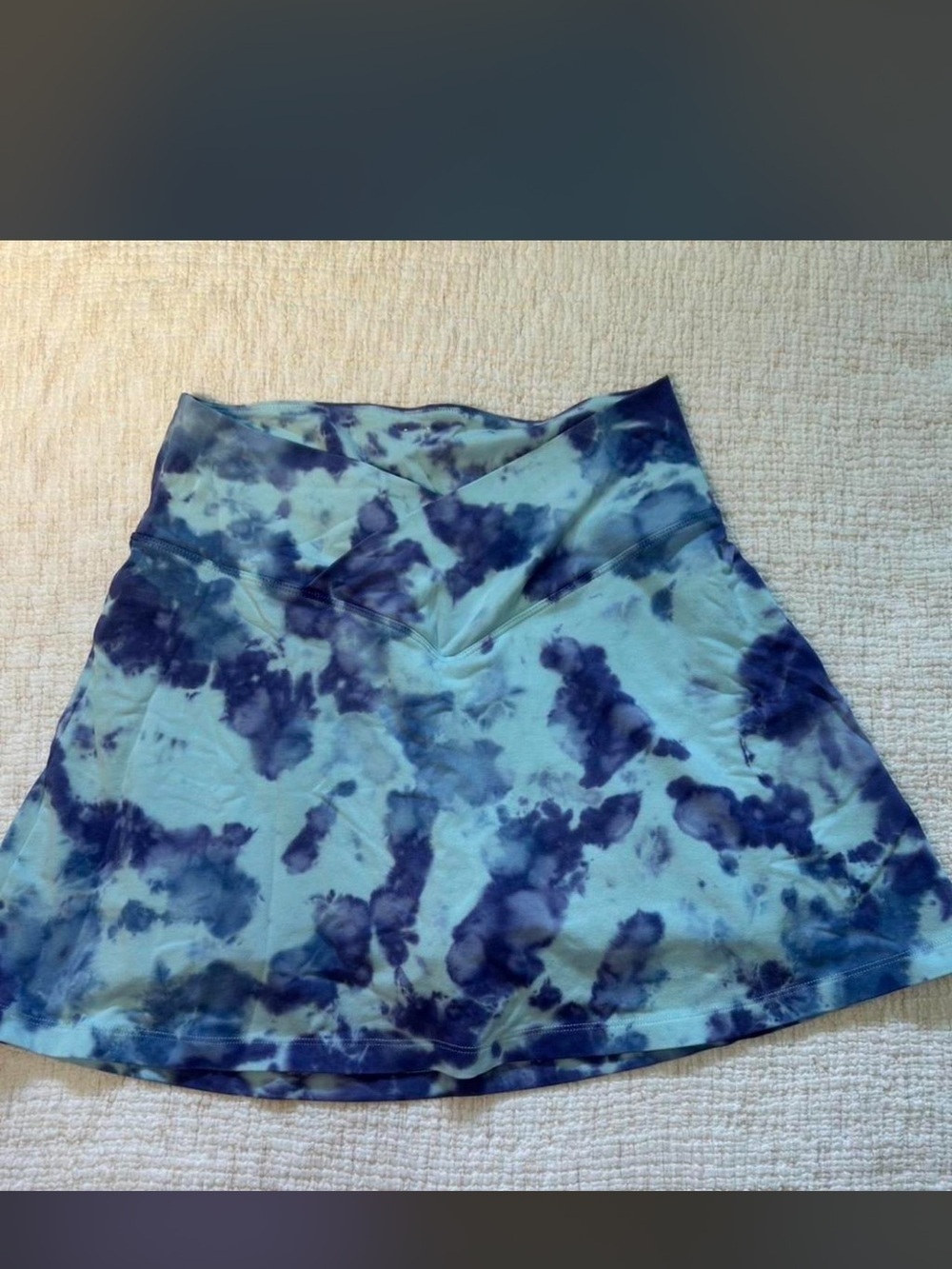 PINK Victoria's Secret Blue Tie-Dye Skater Skirt